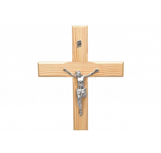 Krzyż Drewniany Brązowy Stojący 47 cm